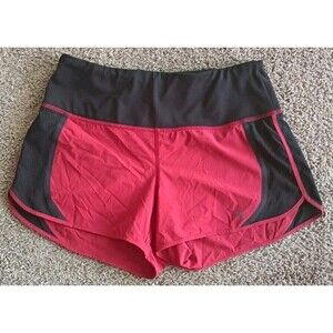 Athleta High Rise Acceleration Shorts Size Small Red Black Running Shorts Active